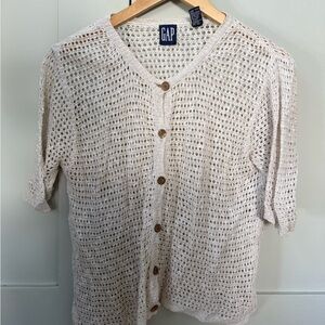 Vintage gap knit button up shirt
